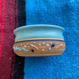 Southwestern blue/green shallow bowl/dish